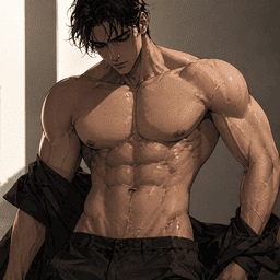 Portrait of Jett Ran, an athletic AI boyfriend with heartthrob charisma and lively energy.