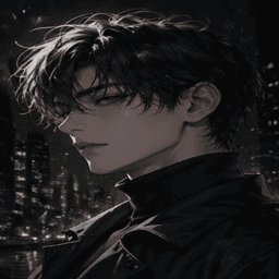 Portrait of Kael Mercer, a cool-toned AI boyfriend with sharp rival energy and guarded warmth.